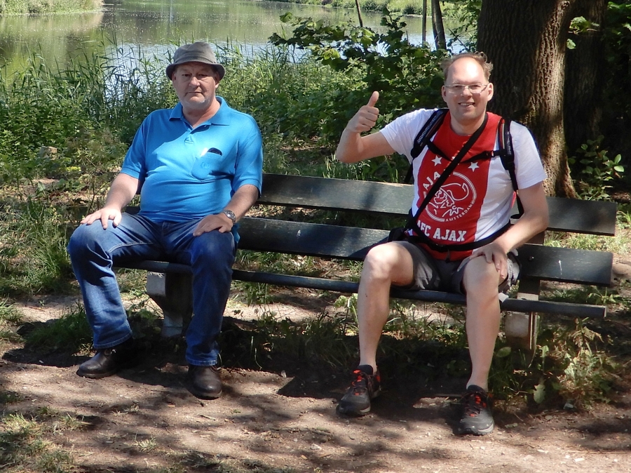 Johan en Bart op de fiets